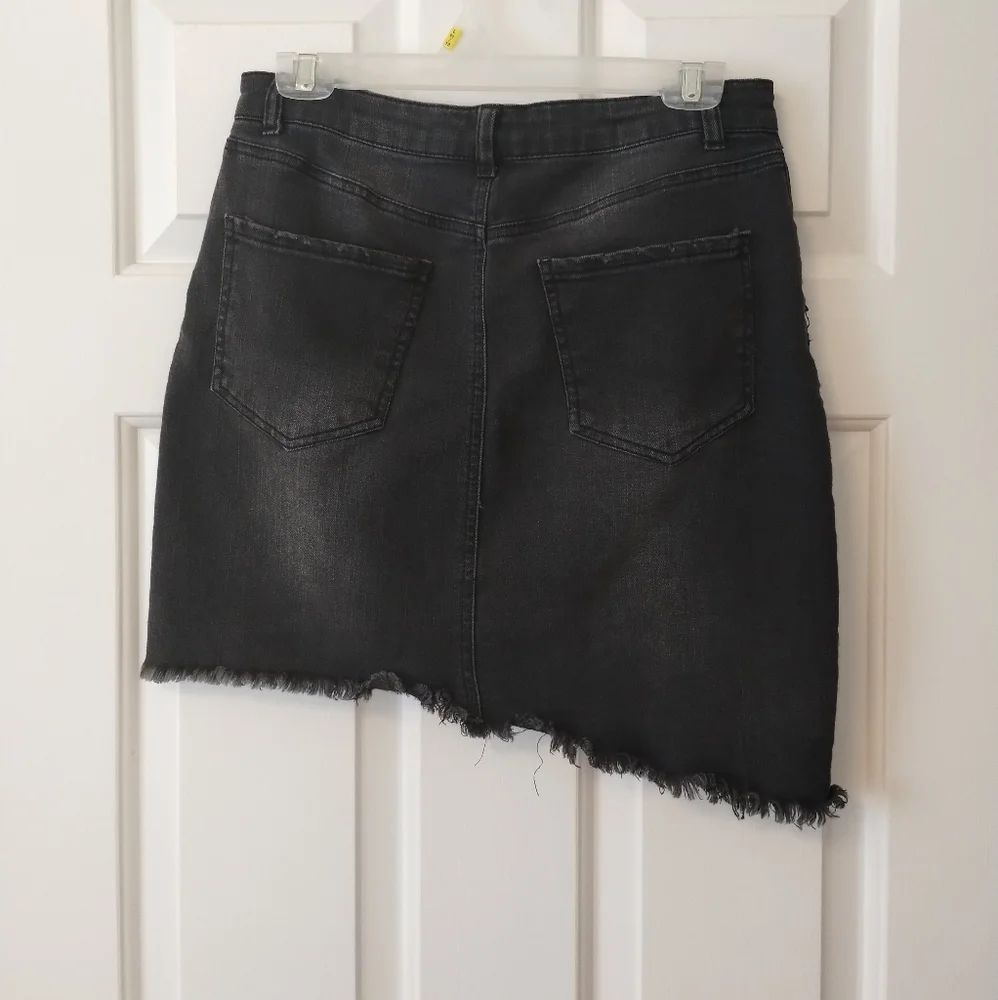 Refuge asymmetrical stretchy denim skirt - Picture 3 of 6